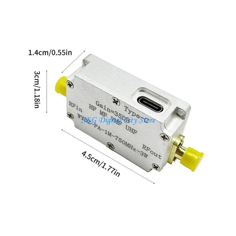 U75B 1-750M 3W مقبس مكاسب عالية موصل مكبر للصوت منخفض الضوضاء معدني لأجهزة الراديو #6