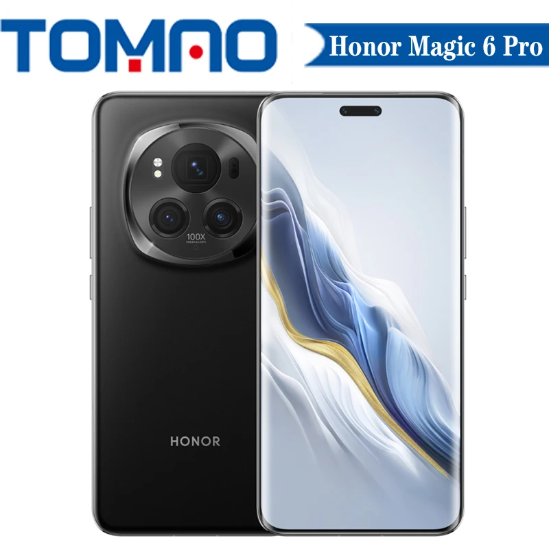 Honor Magic 6 Pro 5G 휴대폰, 5600mAh 배터리, 80W 6.80 인치 OLED, 120Hz, 50MP, 후면 3 개 카메라, 구글 플레이 NFC, 정품 신제품