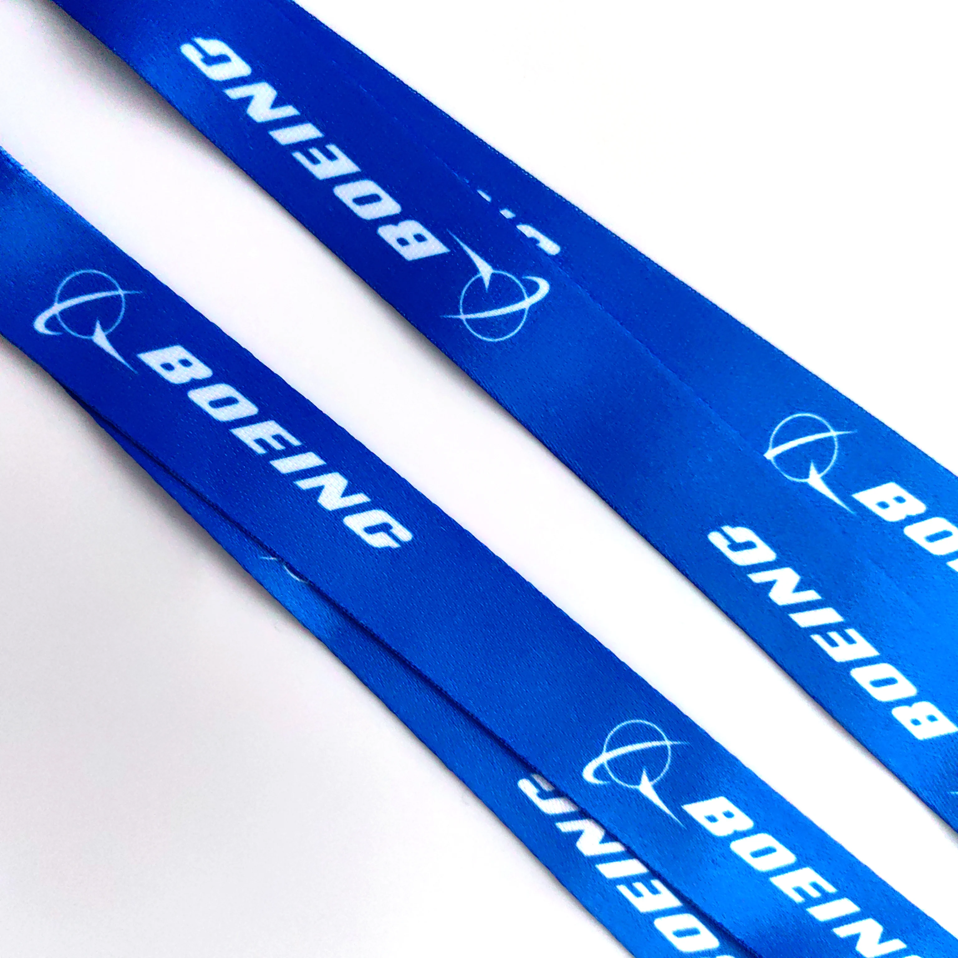 1PC Fashion Trinket Polyester Boeing Blue Lanyard Belt Buckle Lanyard Key Chain Suitable For ID Card Christmas Gift