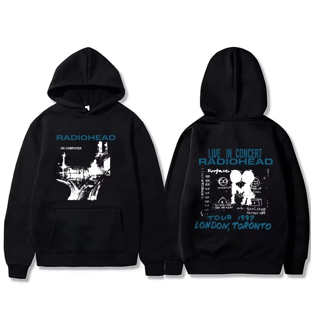 2026 Vintage City Building Concert Poster Hoodie Unisex Retro Streetwear Pullover