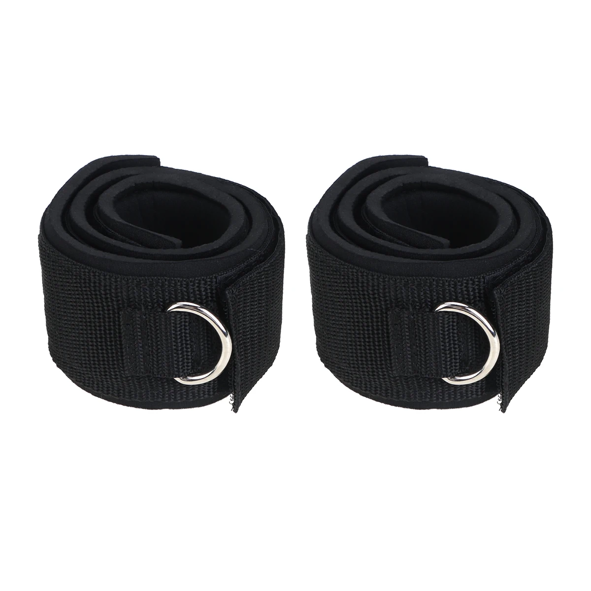 

2Pcs Elastic Rope Strap Padded Ankle Cuff Workout Belt for Leg Extensions Curls Hip Abductors Adjustable Fitness Accessories