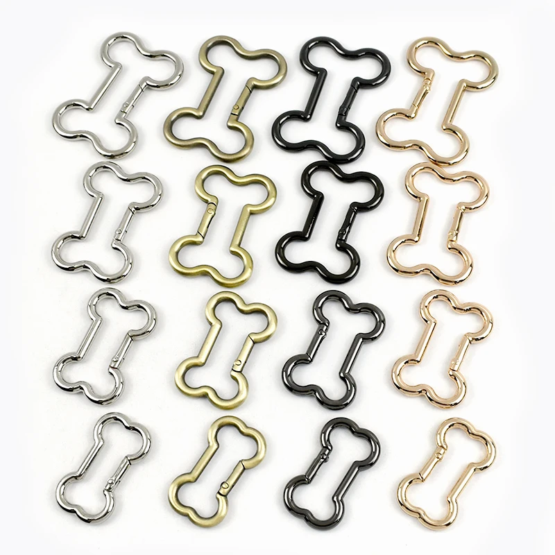 

5Pcs Meetee 20-38mm Bone Shape Metal Buckle Dog Collar Spring Ring Clasp Keychain Hook Bag Strap Carabiner Clips Webbing Sewing