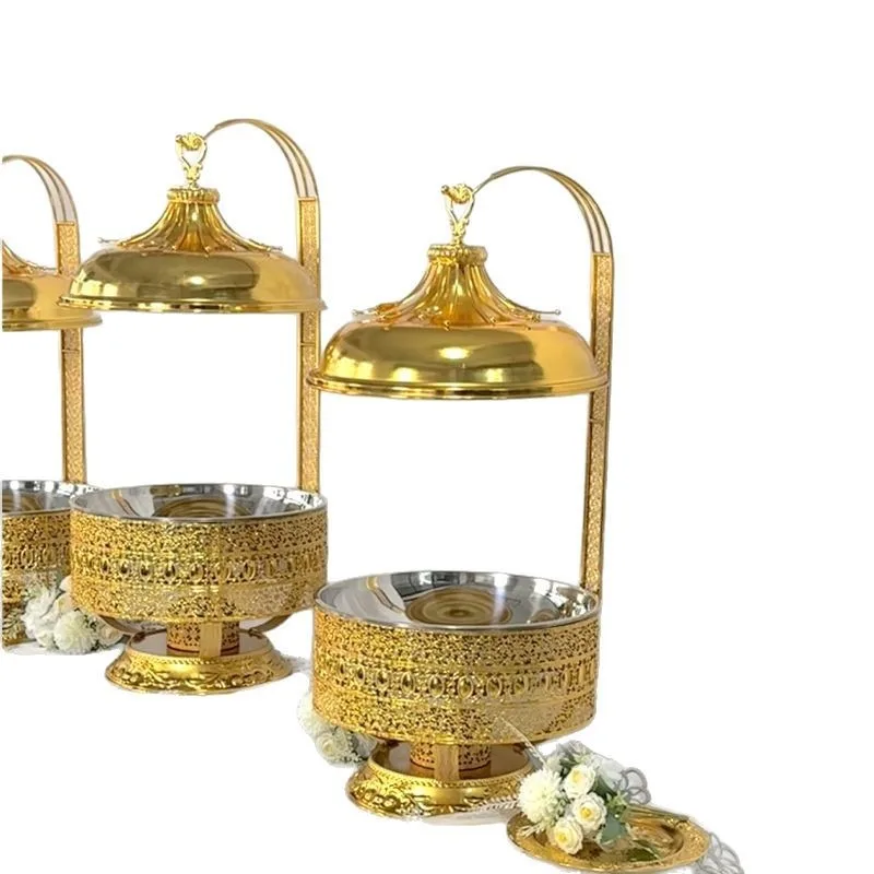 

Middle Eastern Arabic Golden Dining Stove Metal Crafts Alcohol Buffet Stove
