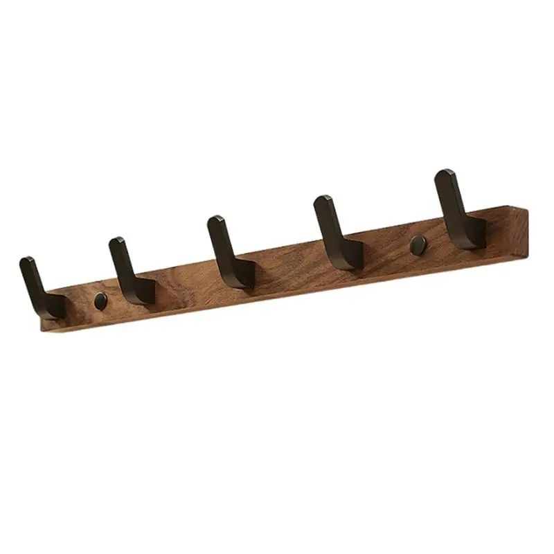 

AEE2-Wooden Bathroom Towel Hook Clothes Hook Behind Living Room Door Simple Storage Hook Save Space