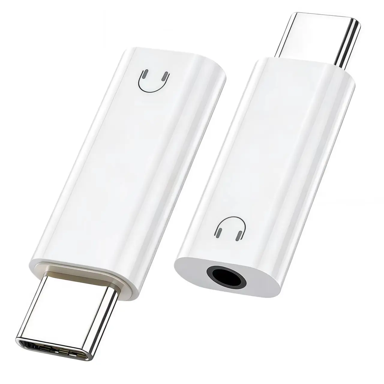 Type-C naar 3,5 mm hoofdtelefoonadapter, 3,5 mm USB-C audioconverter, geschikt voor smartphones en laptops, Amerikaanse 3,5 mm telefoonconnector - afbeelding 2
