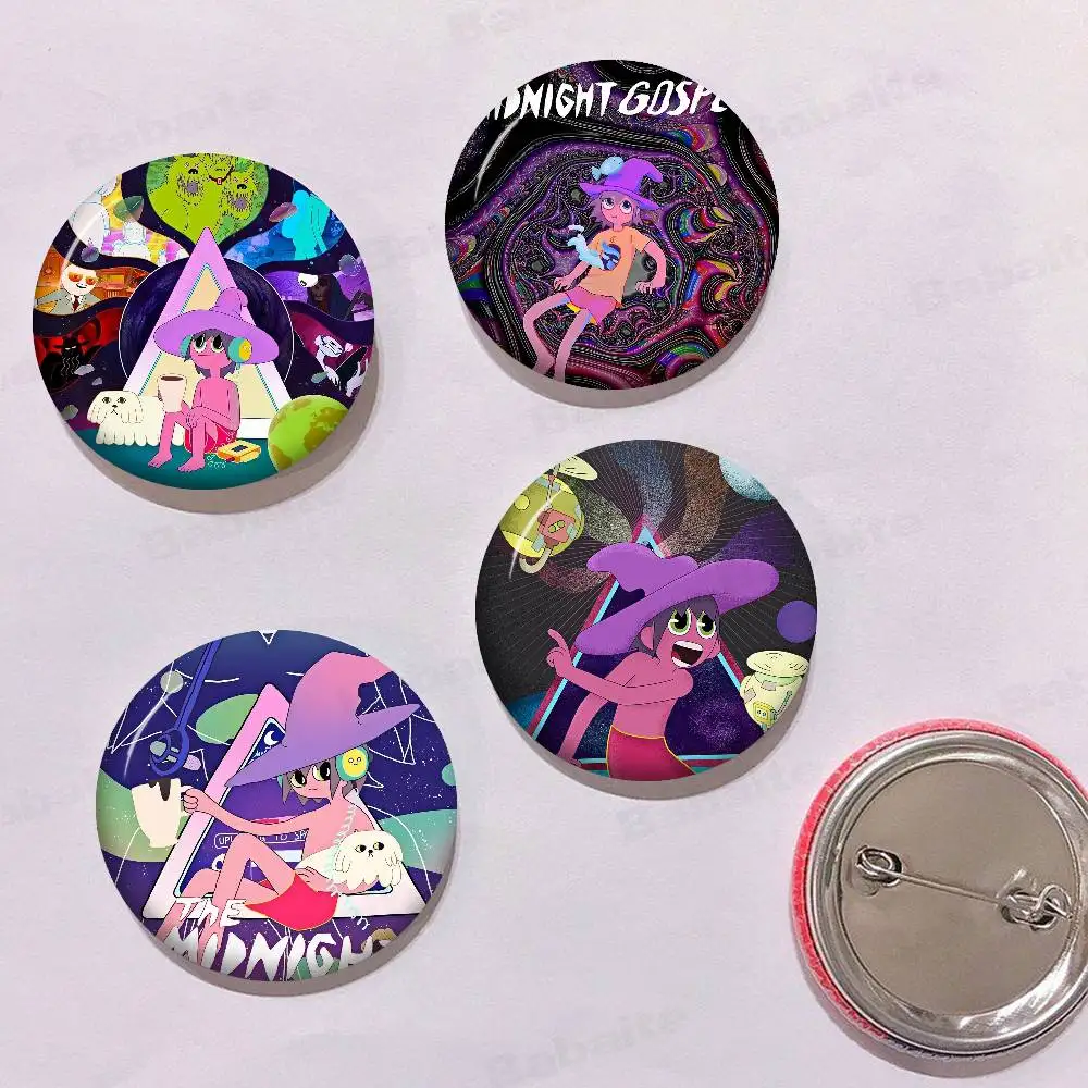 Classic T-The M-Midnight G-Gospel 58mm Cute Series Pins Funny Badge Interesting Cartoon Animals Brooches Backpack Clothes Gift