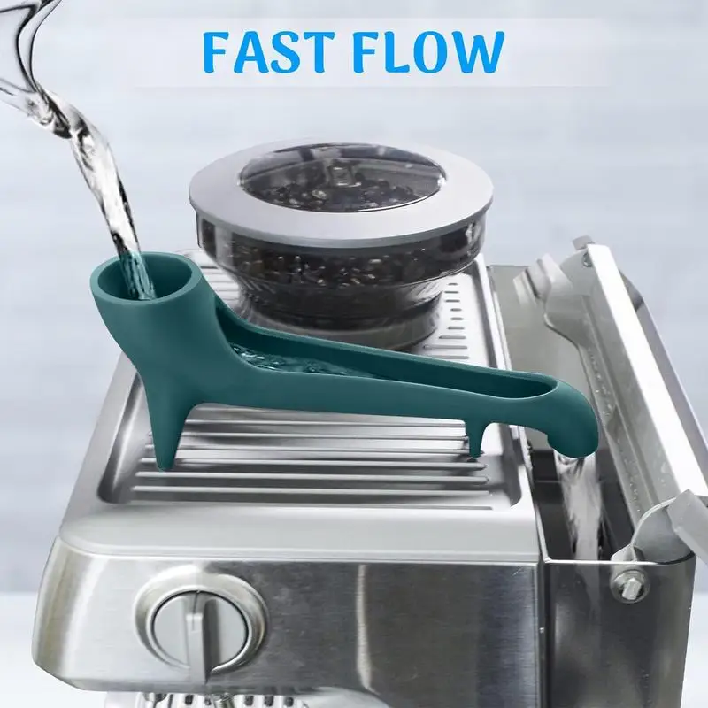Langer Silikon-Wassertrichter Für Espressomaschinen – Grün, Flexibel, Lebensmittelecht – Für Wassertank Hinten, Einfaches Befüllen