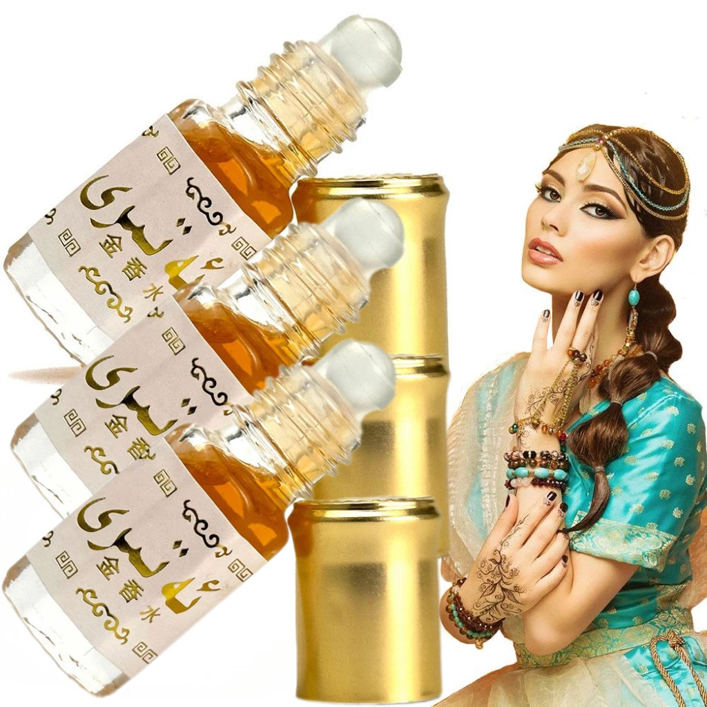 3ml Brand Mini Pakistan Gold Perfume Ball Essential Oil Lasting Dating Exotic Eau De Toilette Coconut Milk Fragrance Deodorant