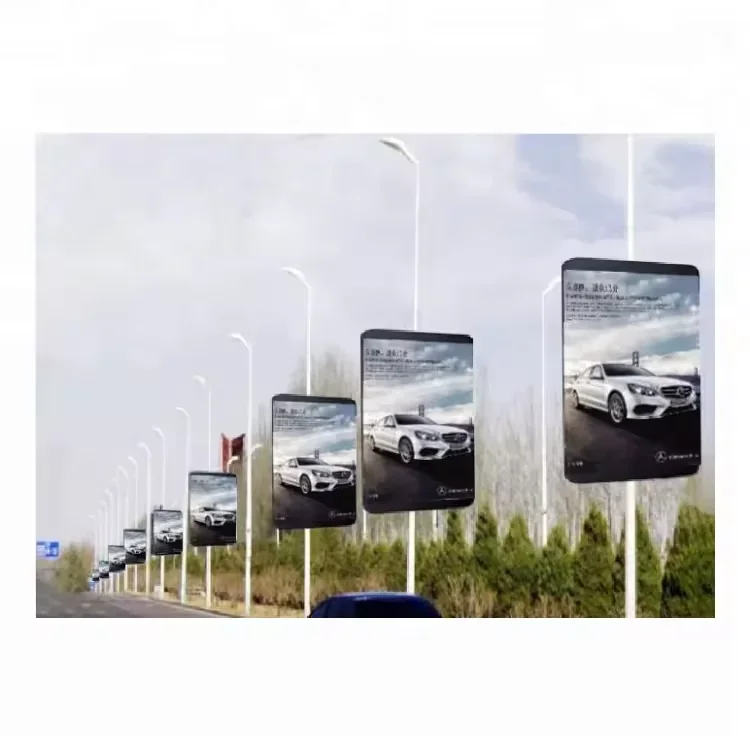 

Putdoor Street Lighting Pole Led Display P4 P5 P6 Road Advertising Screen Billboard Solar Pole Light LED Displays Street Pole