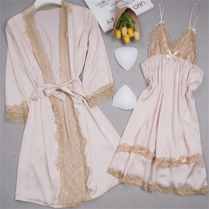 

Милый сексуальный кружевной комплект-двойной халат, ночная рубашка, женский халат, интимное белье, летняя одежда для сна, ночная рубашка, свободная домашняя одежда
