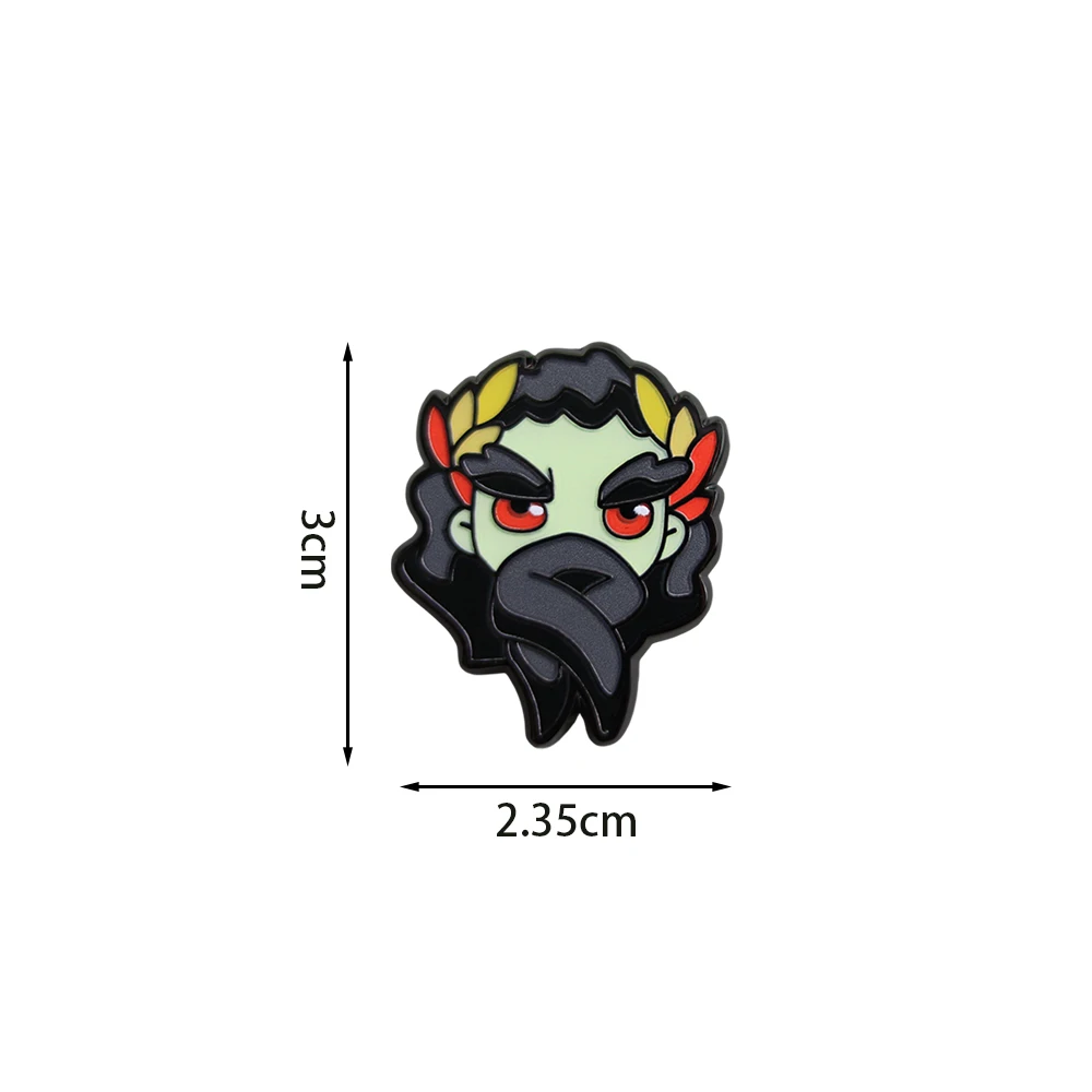 Hades Metal Brooch Fangamer Action Role-playing Game Character Enamel Pins Cartoon Classic Style Lapel Pin Collar Jewelry Badge - Image 6