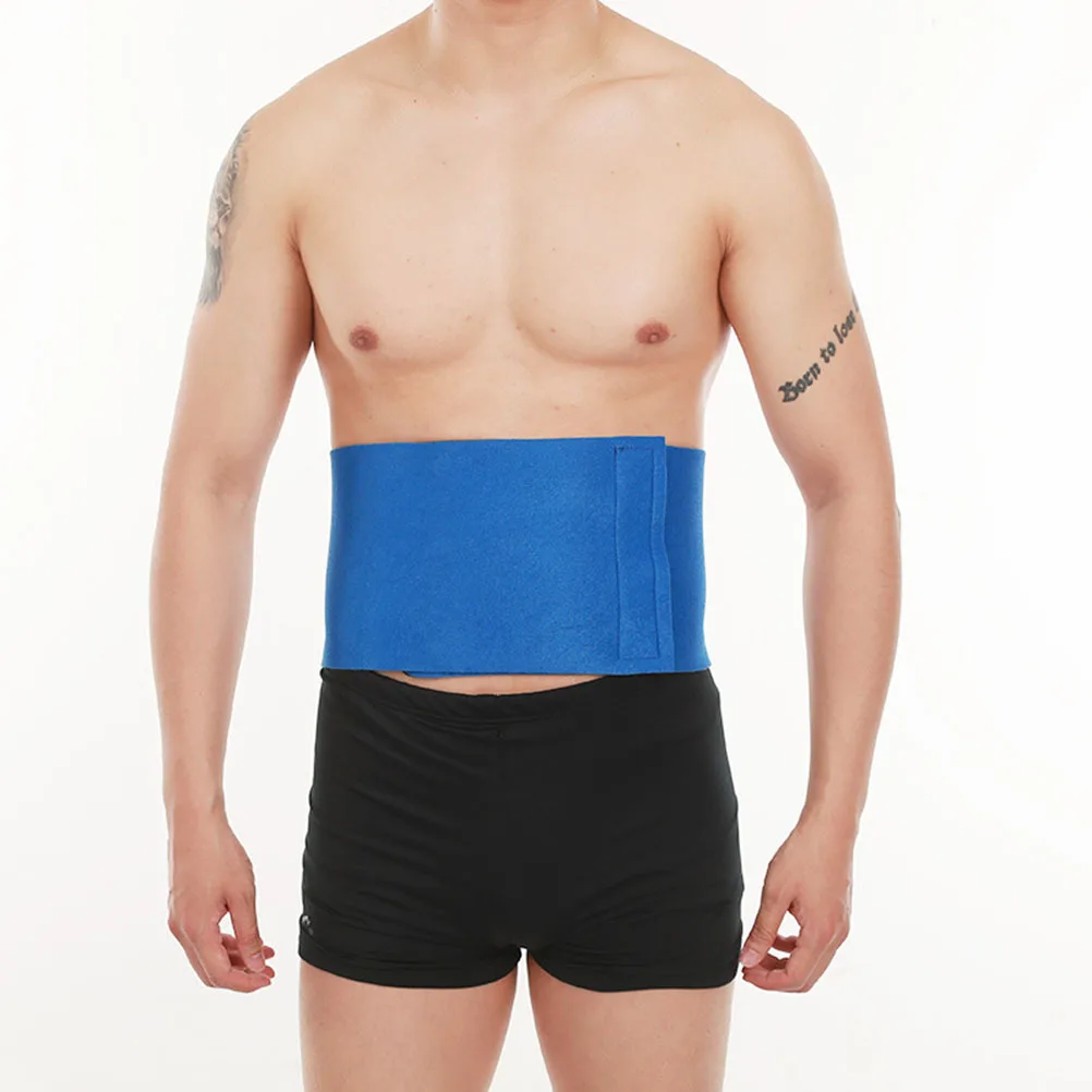 

2pcs Sports Lumbar Belt 19Cm Width 100Cm Length Blue Adjustable Sweat-Absorbing Back Support For Elder Adults Therapy Brace