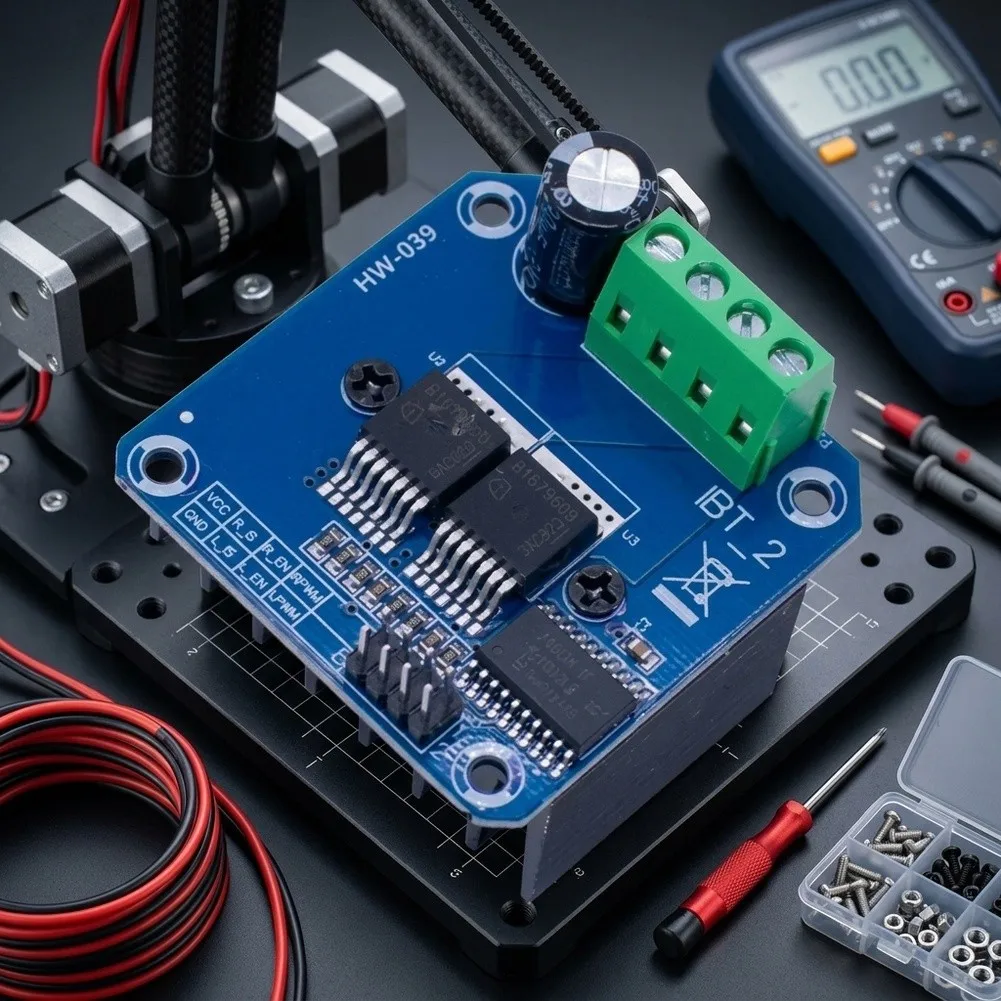 43A BTS7960 Dual H-Bridge Motor Driver Module for Vehicle Systems Robotics and Precision DC Motor Applications