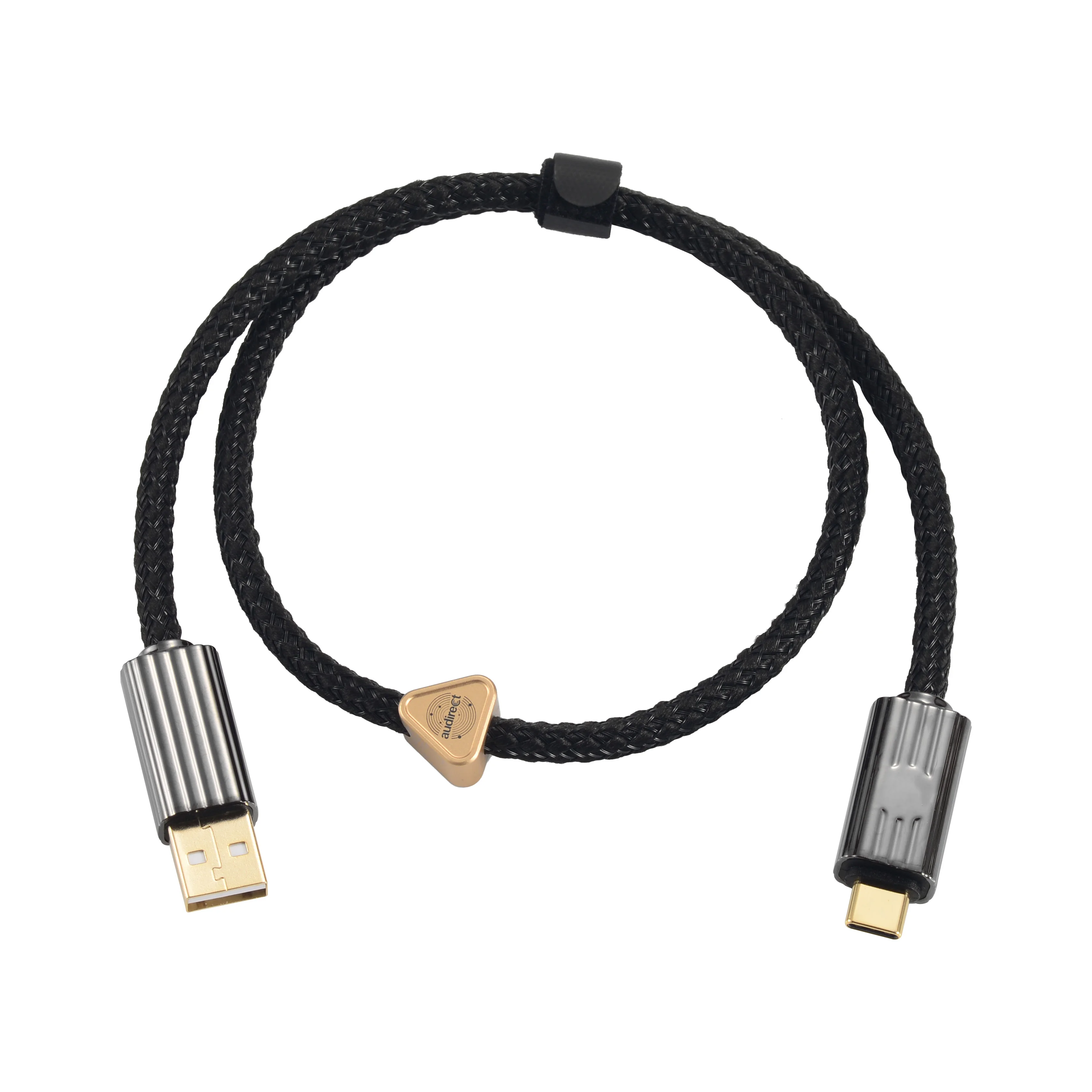 audirect T-3 Monocrystalline Copper/Silver USB-A TO USB-C Cable (Dongle) for Connecting iPhone and Android to DAC