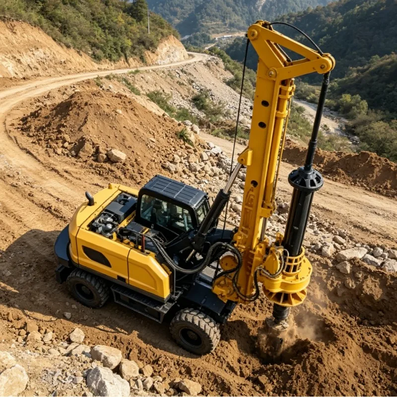 Customized Rotary Boring Rig Crawler Type for Deep Hole Drilling High Torque Small Portable Hydraulic Pile Driver CE