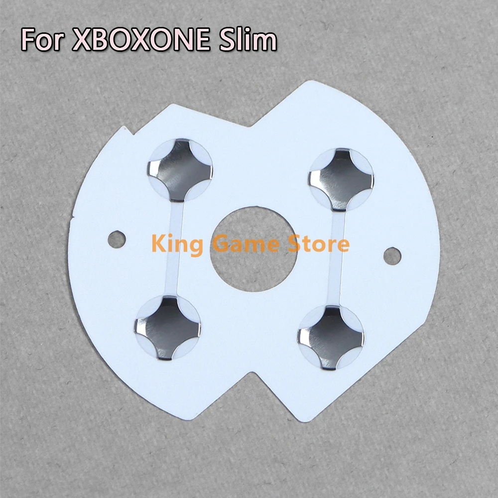 Autocollant de film conducteur breton en métal, pièces de rechange pour manette de la série XBOXONE, boutons D Pad, remplacement pour Xbox One Slim, 2 pièces