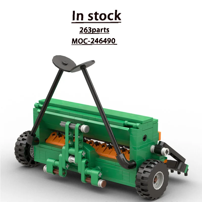 

MOC-246490 Новая модель сельскохозяйственной сеялки из строительных блоков, 263 детали - MOC, подарок для мальчиков на день рождения и Рождество