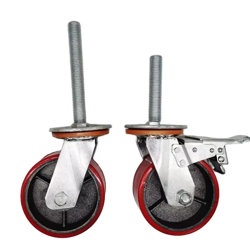 

M16/M20 * 30 /60 /100 threaded rod locking industrial 2 tons heavy duty caster wheel scaffold caster construction material