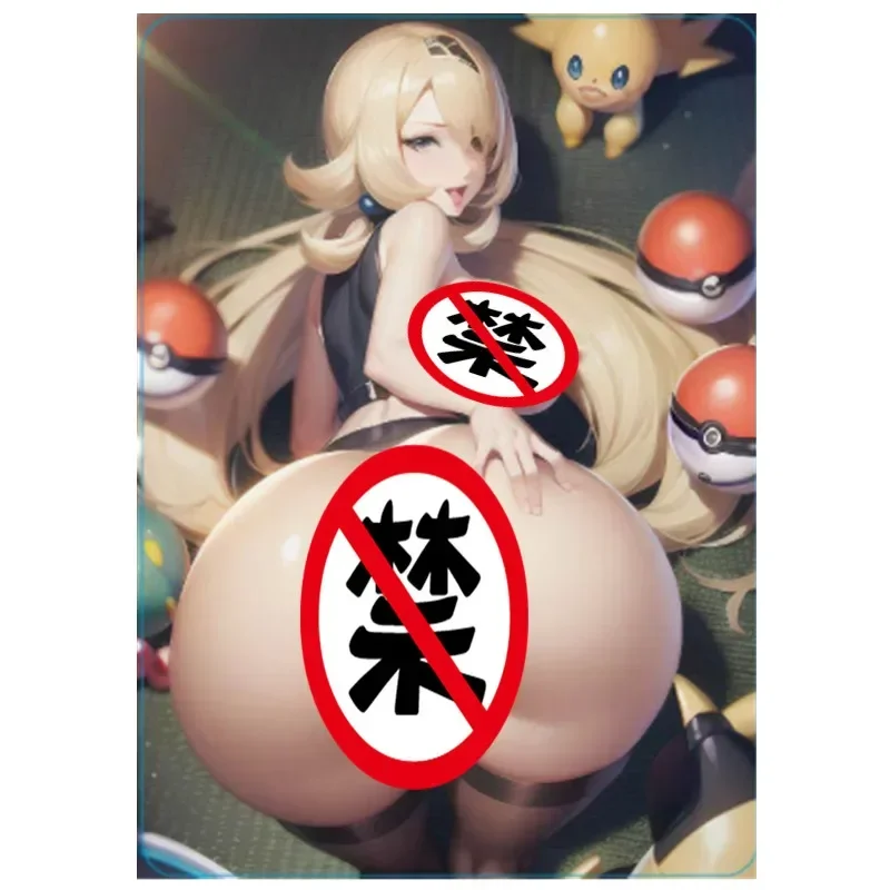 

1pcs/set Anime Pokémon ACG DIY Poke Ball Kawaii Girls Sexy Nude Card Classic Manga Game Collector Card Gift Toy