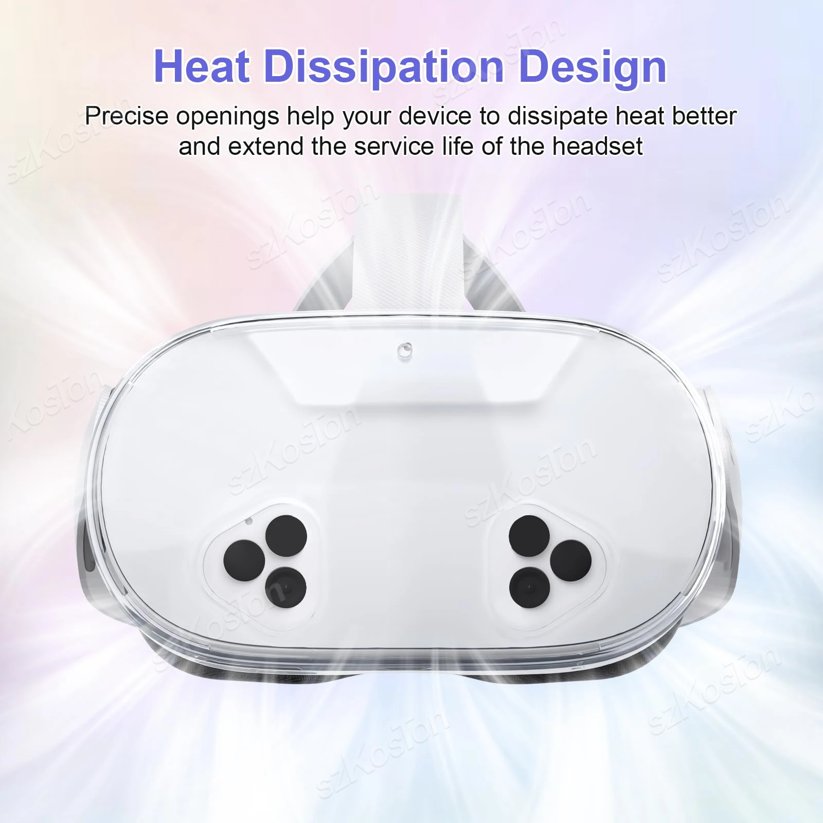 مجموعة غطاء حماية لـ Meta Quest 3S حافظة شفافة من مادة TPU وغطاء عصا التحكم لملحقات Meta Quest 3S