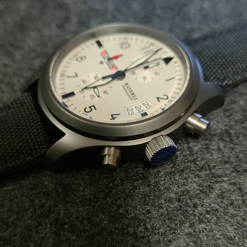 High Quality Chronograph Quartz VK Movement Man Watch Black Stainless Steel Sports Wristwatch On Sale