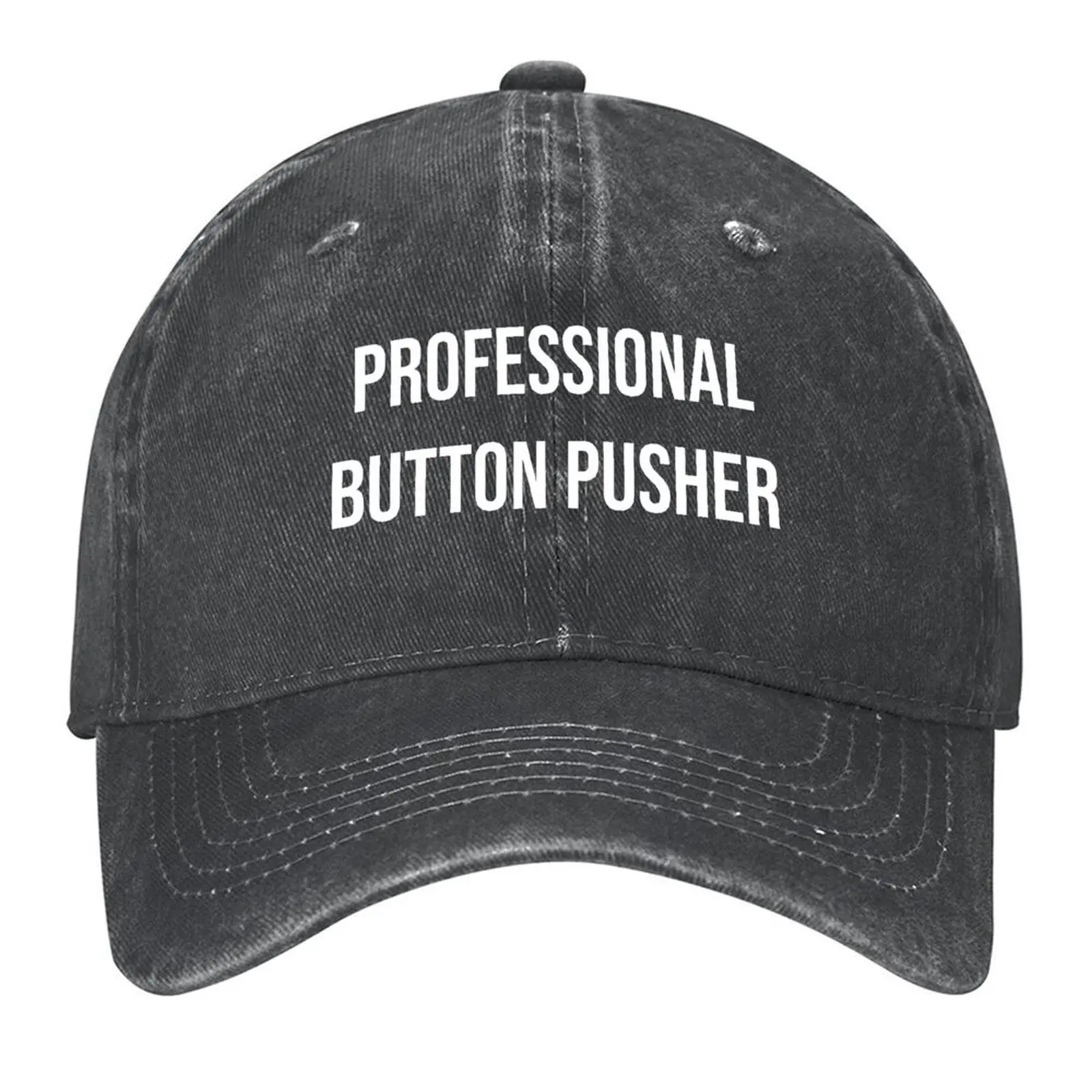 

Professional Button Pusher | Typography Baseball Cap Custom Cap Sunhat Beach Bag Sun Hat For Children For Man Women's