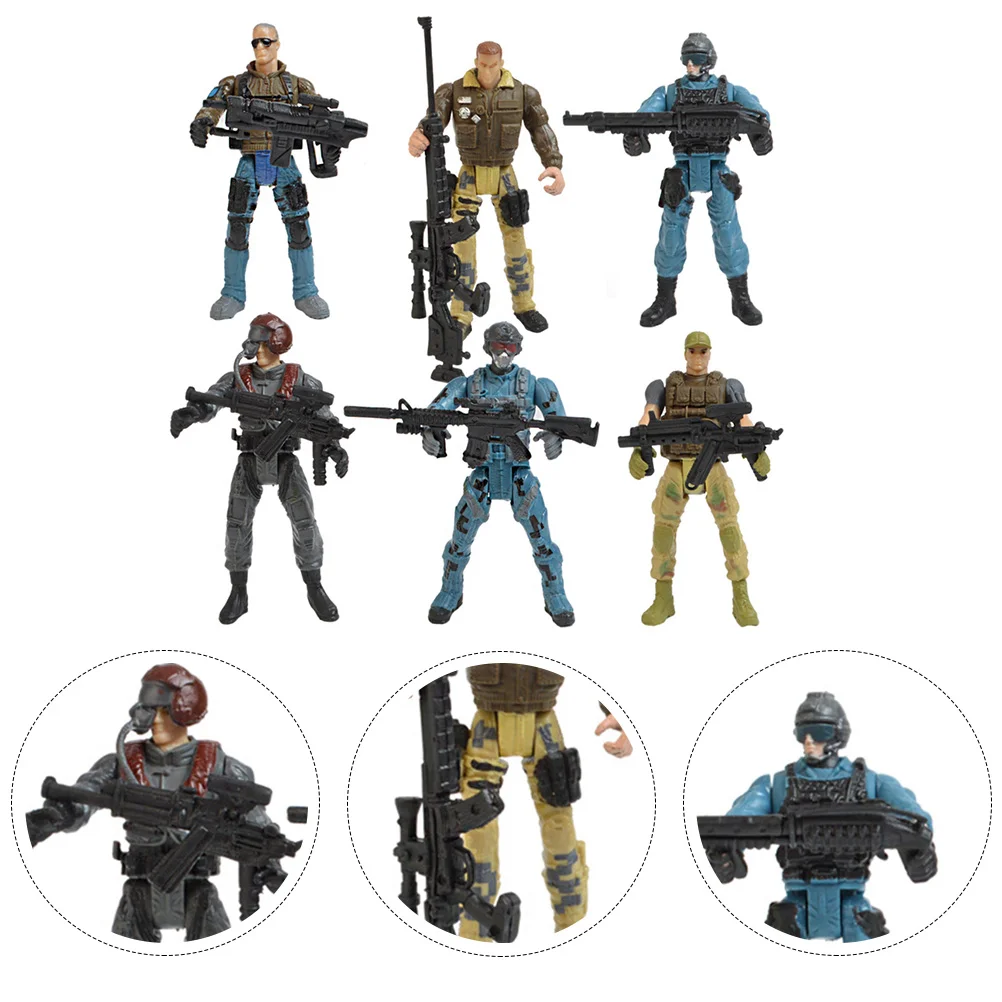 Soldiers Playset Kids Counter Terrorism Police Model Toys Special Forces Plaything