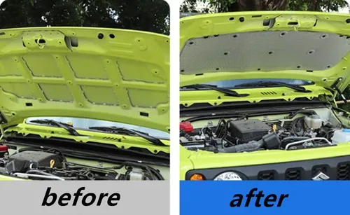 Imagen 2 del producto Aislamiento térmico acústico de algodón para capó de motor de coche, almohadilla amortiguadora de sonido para Suzuki Jimny JB74 2019 2020 2021, accesorios