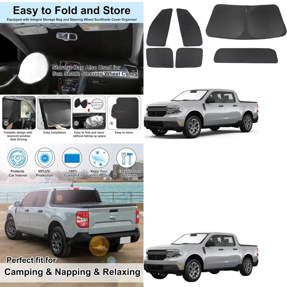 

Universal Car Side and Rear Window Sun Shades with UV Protection and Privacy for 2022-2025 Models, 6-Piece Set