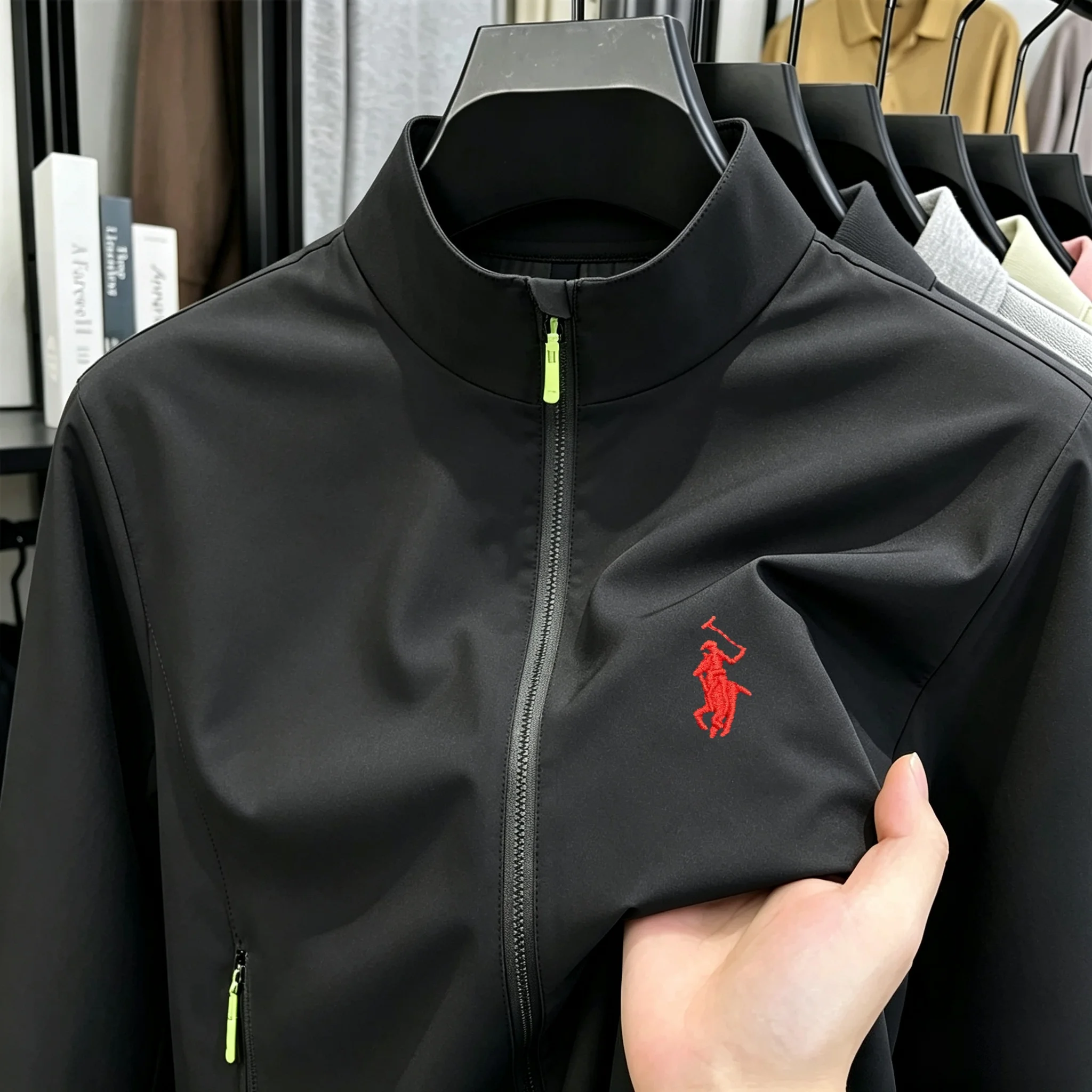 2026new high-end brand men's women's long sleeve zipper jacket autumn fashion exquisite Embroidery waterproof wear-resistant top