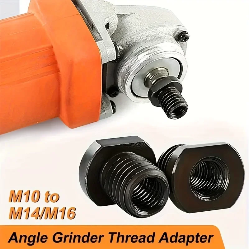 1pc Angle Grinder Attachment Adapter,M10 to M14/M16,Black Quick Change Polisher Interface Connector Practical Thread Converter