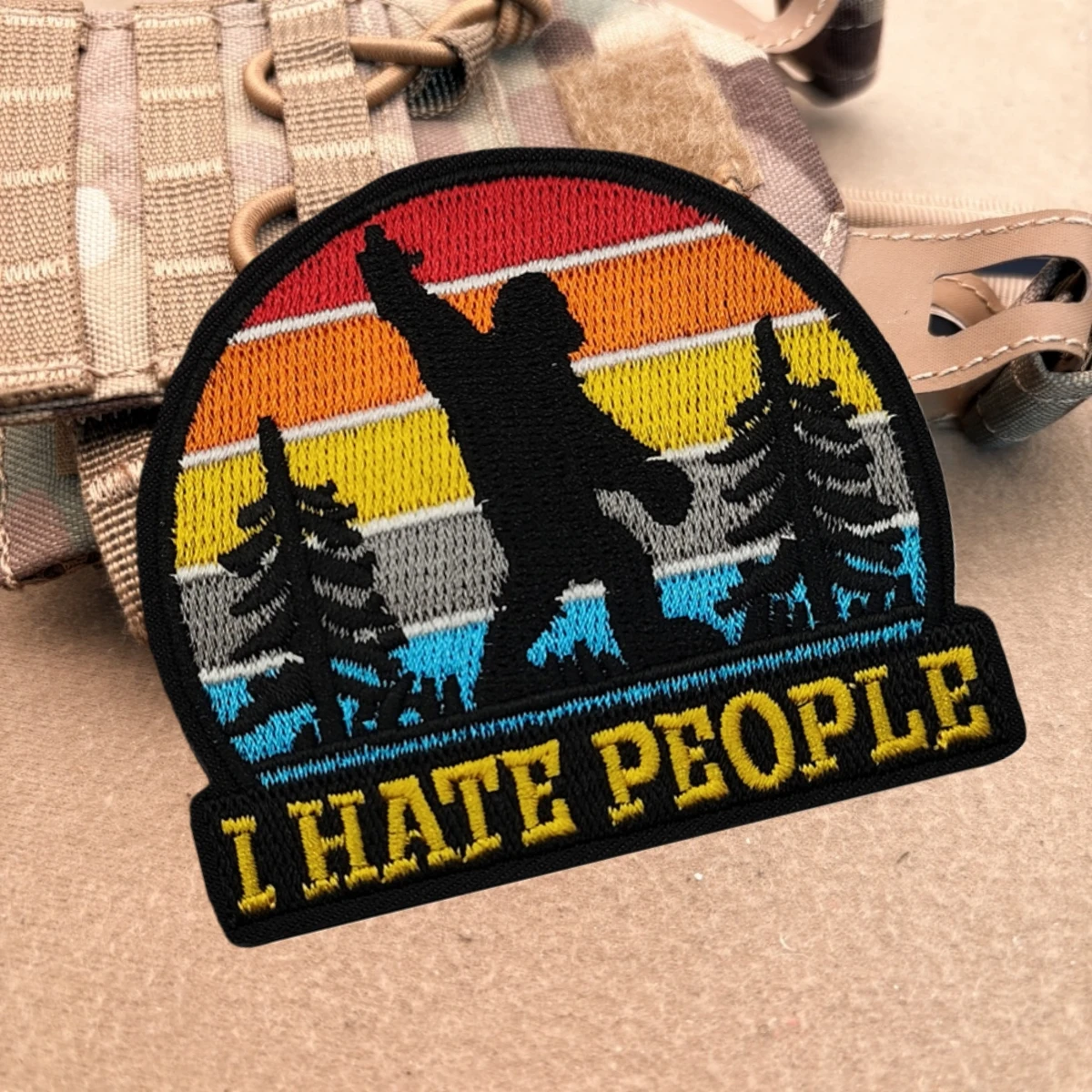 Parche Morale I HATE PEOPLE – Táctico bordado adhesivo - imagen 2