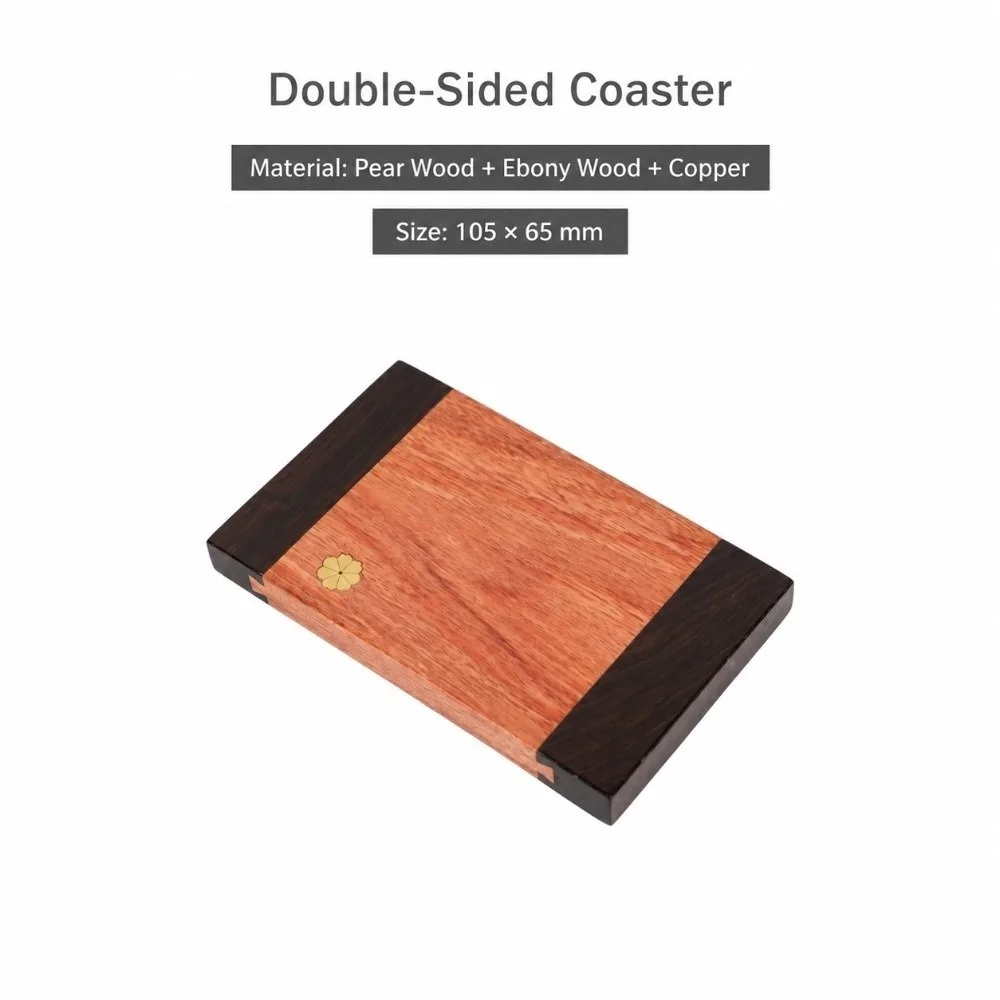 Handcrafted Wood Tea Coaster Non Slip Heat Resistant Heat Insulation Mat Smooth Surface Tea Pad Kung Fu Tea Ceremony