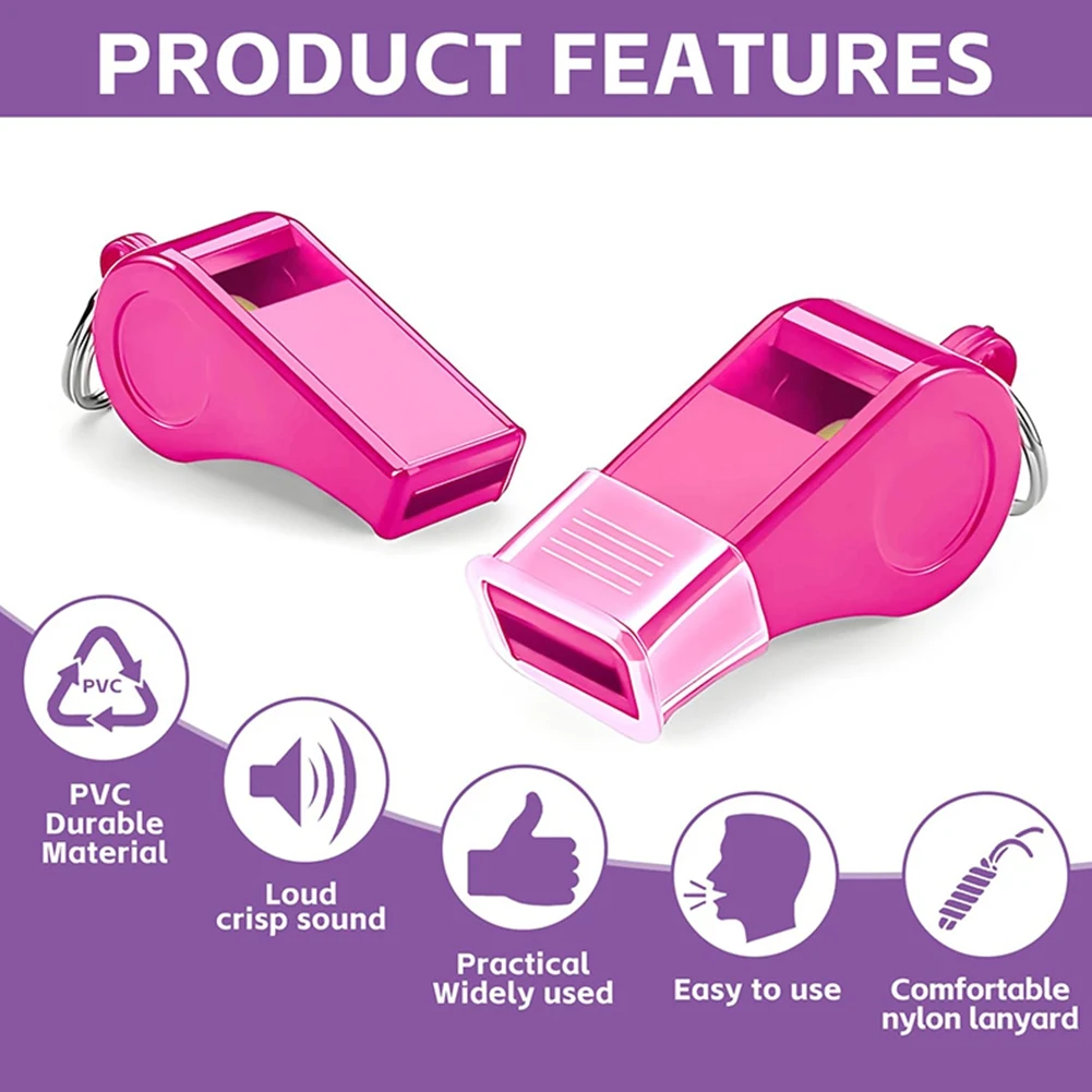 12 Pack Whistles With Mouthpiece Sport Whistles With Lanyard For Coaches, Referees And Officials, Loud Crisp Sound