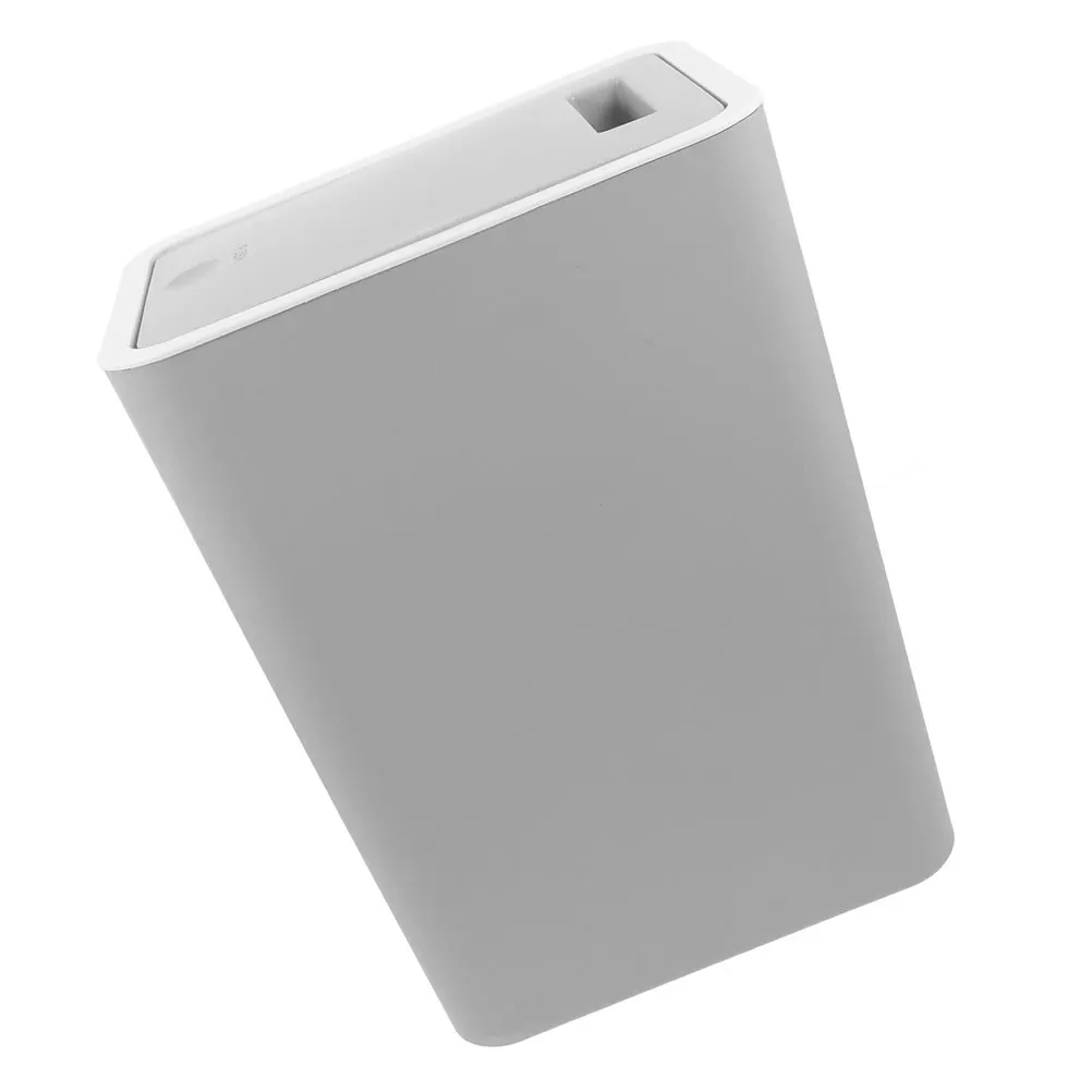 

Press Cover Trash Can 1.5L White Slim Kitchen Bathroom Office Waste Bin Airtight Stylish Compact Kitchen Small Trash Can