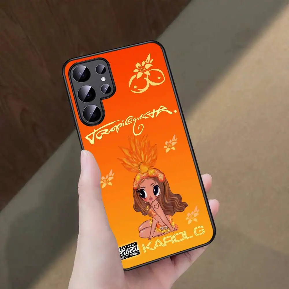 K-karol G Tropicoqueta funda de teléfono para Samsung S 24 fe 25 Ultra plus 20 lite 24 22 21 30 22 23 Ultra 5G Fundas