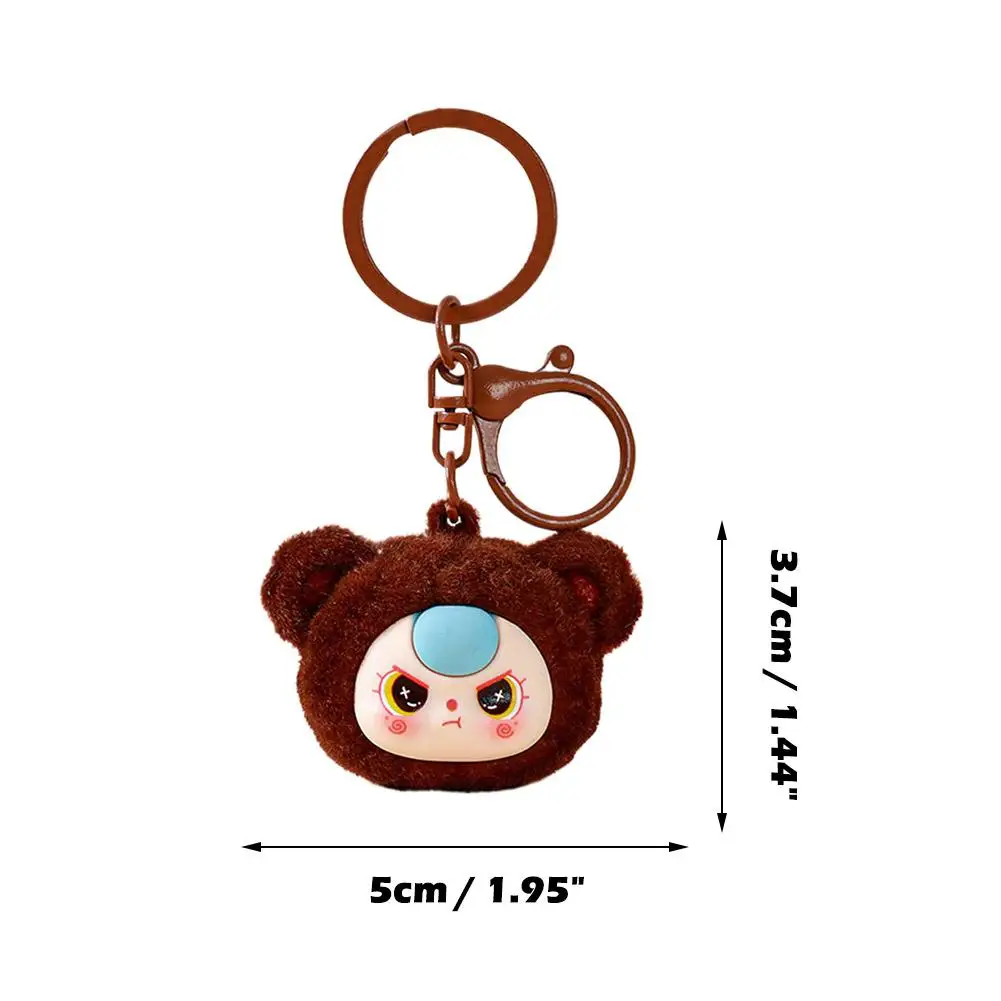 Kawaii bonecas chaveiro babythree anime reunido diy figura de ação pingente decorativo mochila charme ornamentos brinquedo presentes