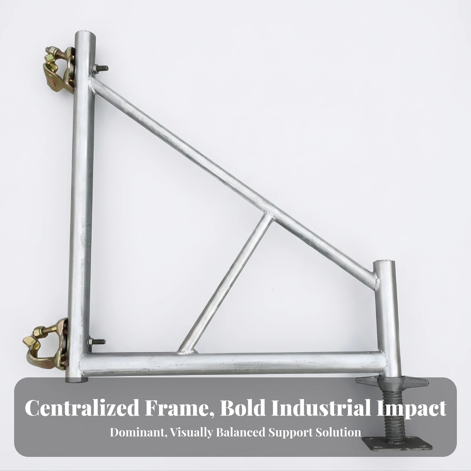 Scaffold Frame with Adjustable Foot Triangular Scaffold Support Frame for Contractors, Mobile Scaffolding, Construction Sites