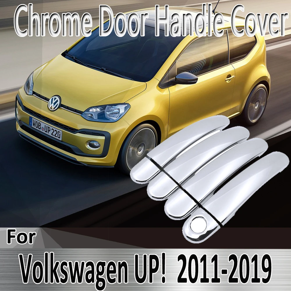 

For Volkswagen VW Up! e-Up! Up 2011~2019 2012 2013 2014 2015 Stickers Decoration Chrome Door Handle Cover Refit Car Accessories