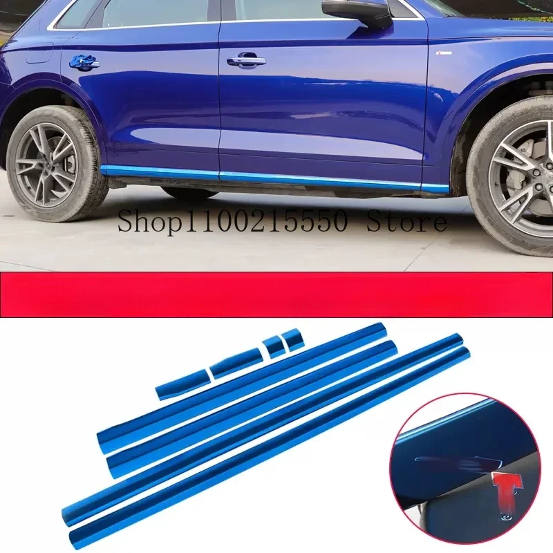 

For Audi Q5L 2018- 2023 Car Side Door Body Molding Trim Cover Decoration Trim Strip Exterior Accessories