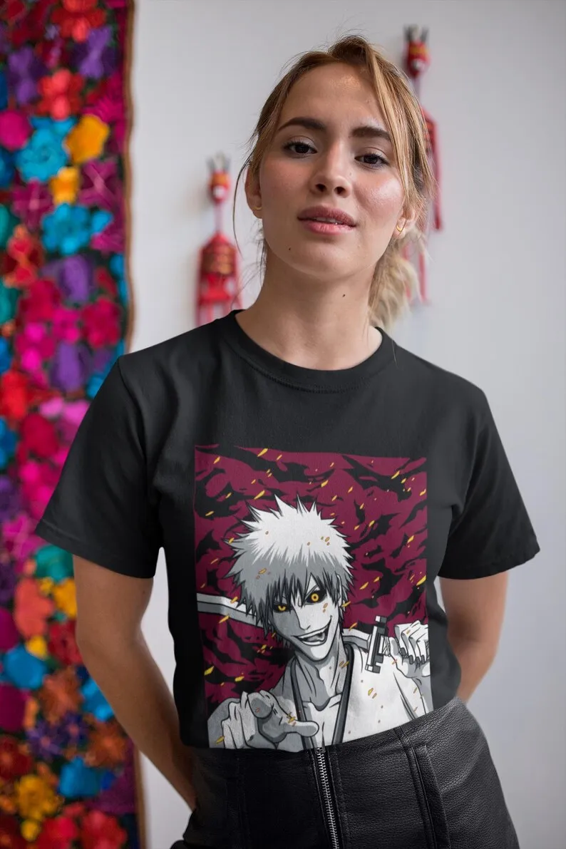 Samurai Spirit Anime Unisex T-shirt - Japanese Manga Culture, Shinigami Theme, Tokyo Anime Style