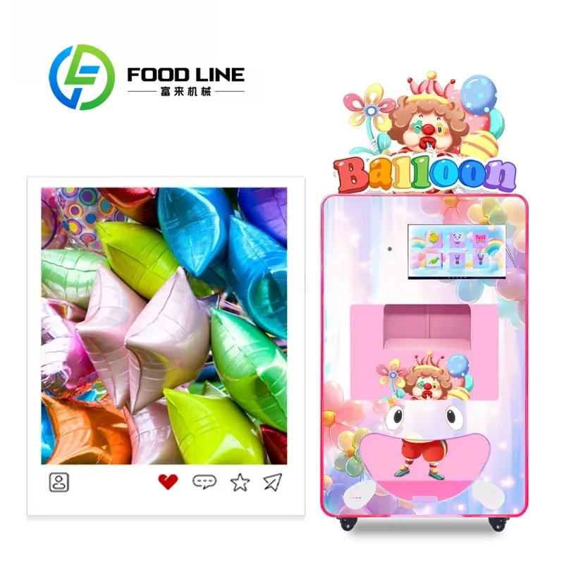 Amusement Balloon Vending Machine Supports Coin And Card Payment To Distribute Cartoon Balloons Inside Theme Park Venues