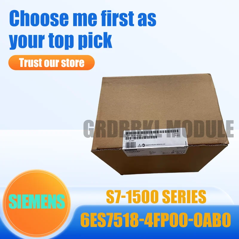 Novo Original SIEMENS 6ES7518-4FP00-0AB0 SIMATIC S7-1500F CPU 1518F-4 PN/DP Módulo PLC de Segurança