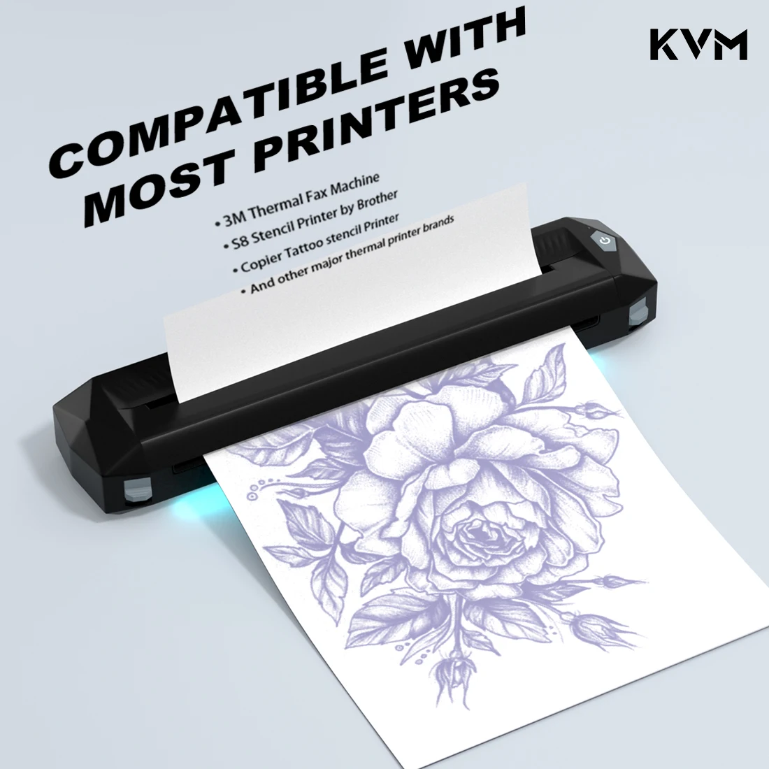 KVM Tattoo Transfer Paper Thermal Copier Template Paper A4 Size for Artist Thermal Printer Tattoo Paper for Tattoo Supplies