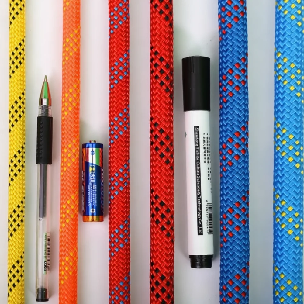 High Performance Climbing Rope Outdoor Survival Cord Rescue Nylon Static Hiking Accessory Wear Resistant Durable Sport Supply