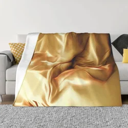 Pale Gold Silk Satin Fabric Series 6 Throw Blanket Christmas Bed linens christmas decoration halloween