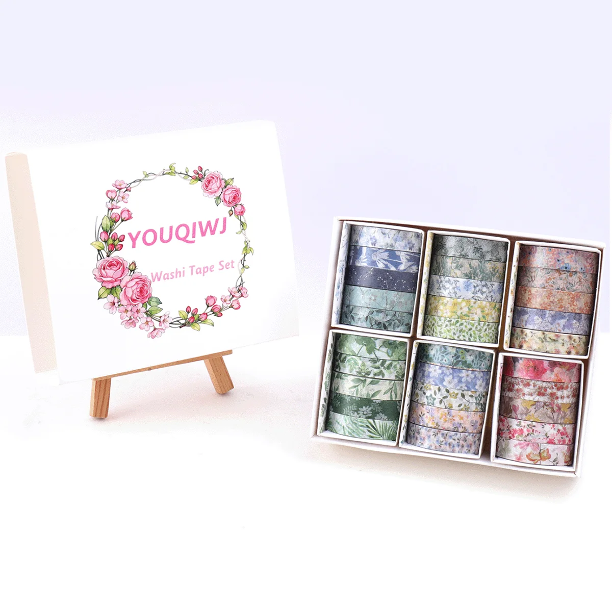 30 Rolls Plant Floral Washi Tape Set Flower Print Decorative Masking Tape DIY Scrapbook Journal Diary Craft Stationery Supplies - view 5