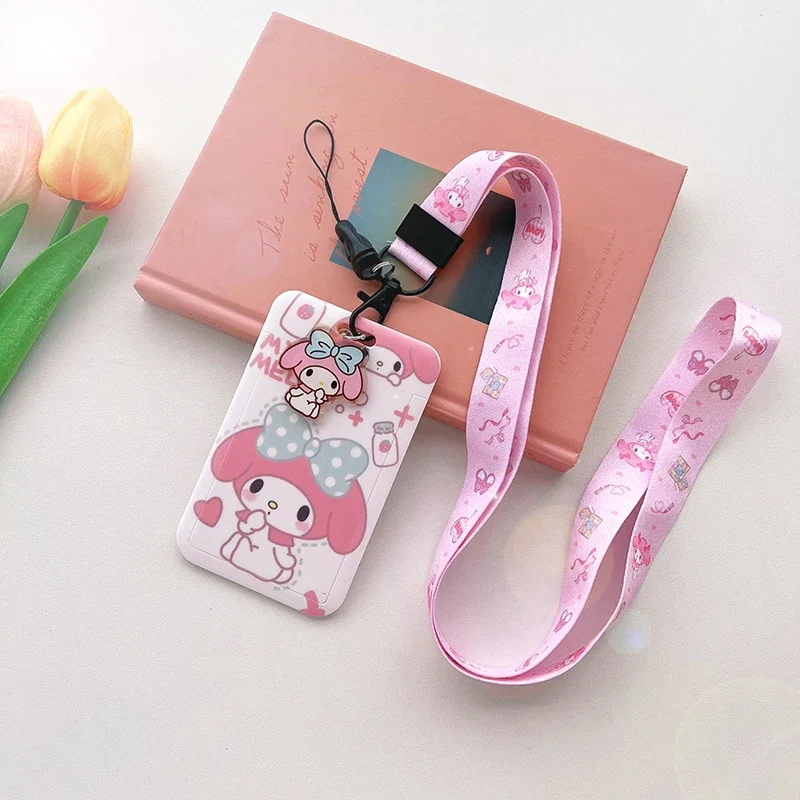 Sanrios anime Photocard Holder Anime Pochacco Purindog Idol Card Holder Cute Kpop cartoon Photo Sleeves Pendant Keychain gifts