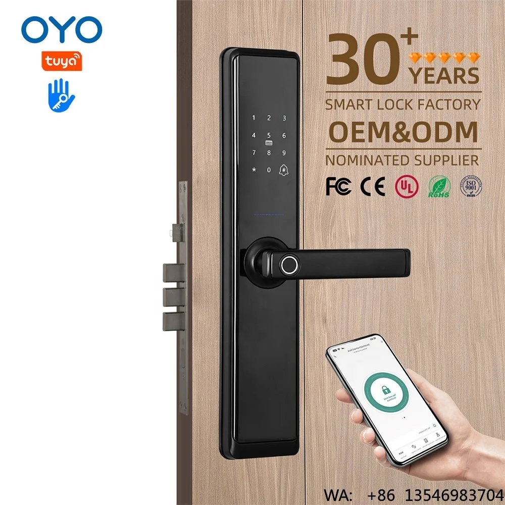 

OYO Password Apartment Room Door Lock Electronic Handle TTLock Digital Inteligentes Fingerprint Smart Lock With WiFi