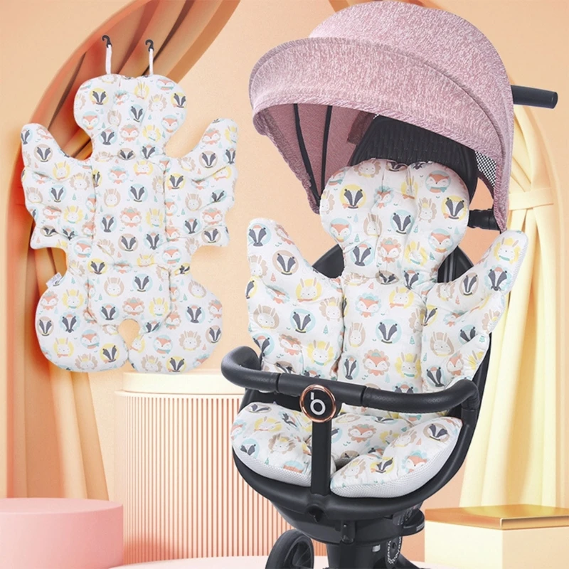 Baby Stroller Seat Pad Baby Car Seat Cushion Cotton Pad Infants Cart Mattress Pushchair Dinning Chair Cradles Accessory A2UB